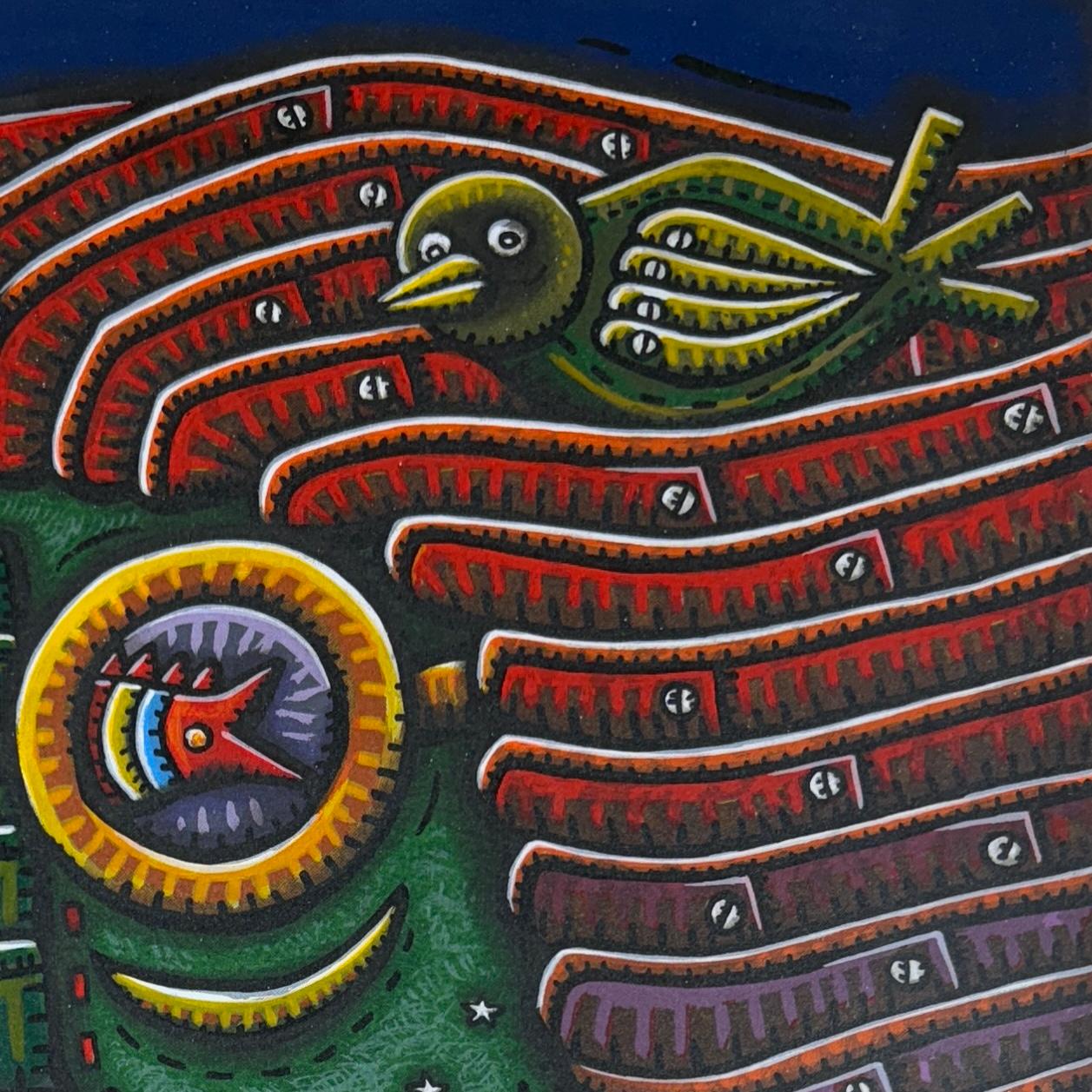 Serigrafía original firmada sobre lienzo edición limitada arte cubano - Figurative Print Negro de Alfredo Sosabravo