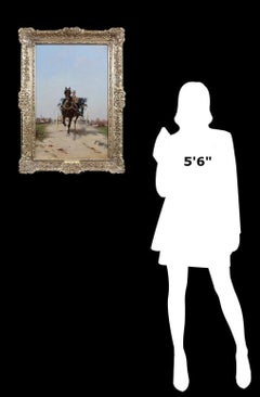 A Tutto Galoppo - 19. Italienisches Ölgemälde der Belle Epoque Gesellschaft Herr & Pferd