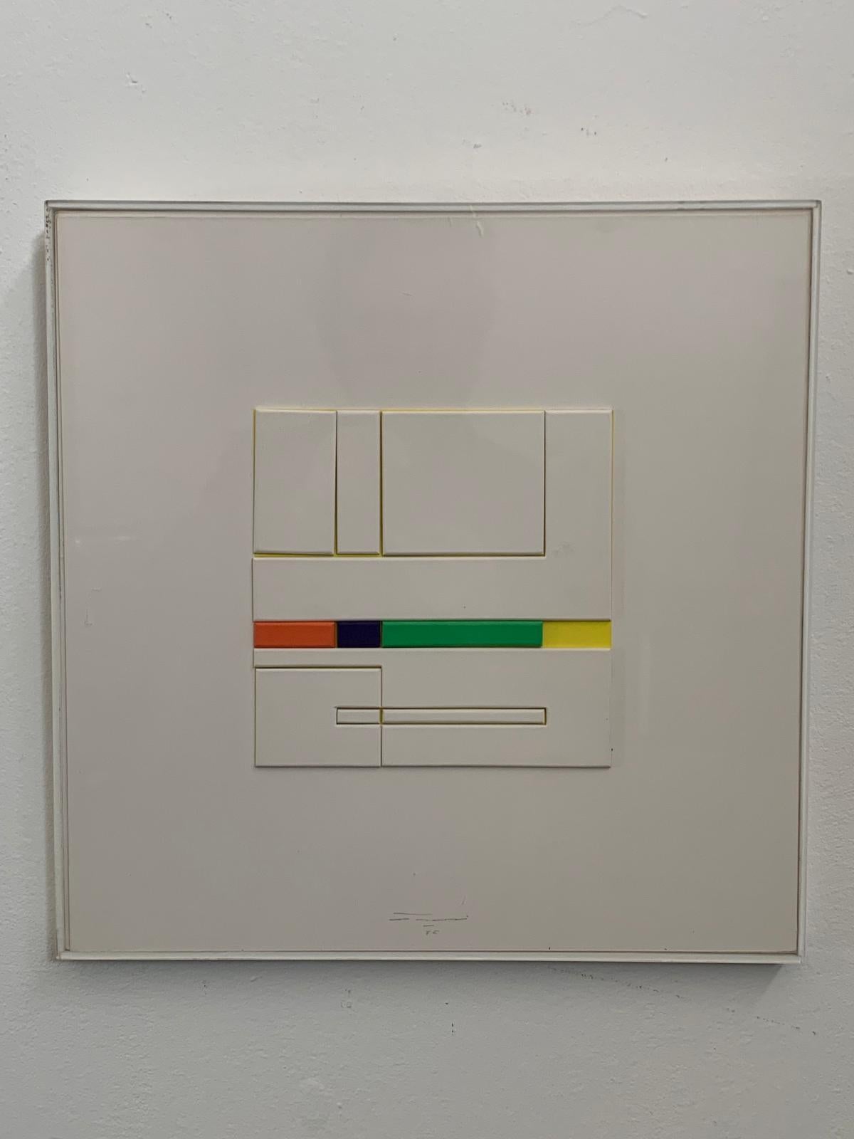 Alfredo Troisi, Evolution of the Square, 1975, Mixed Media on Cardboard For Sale 1