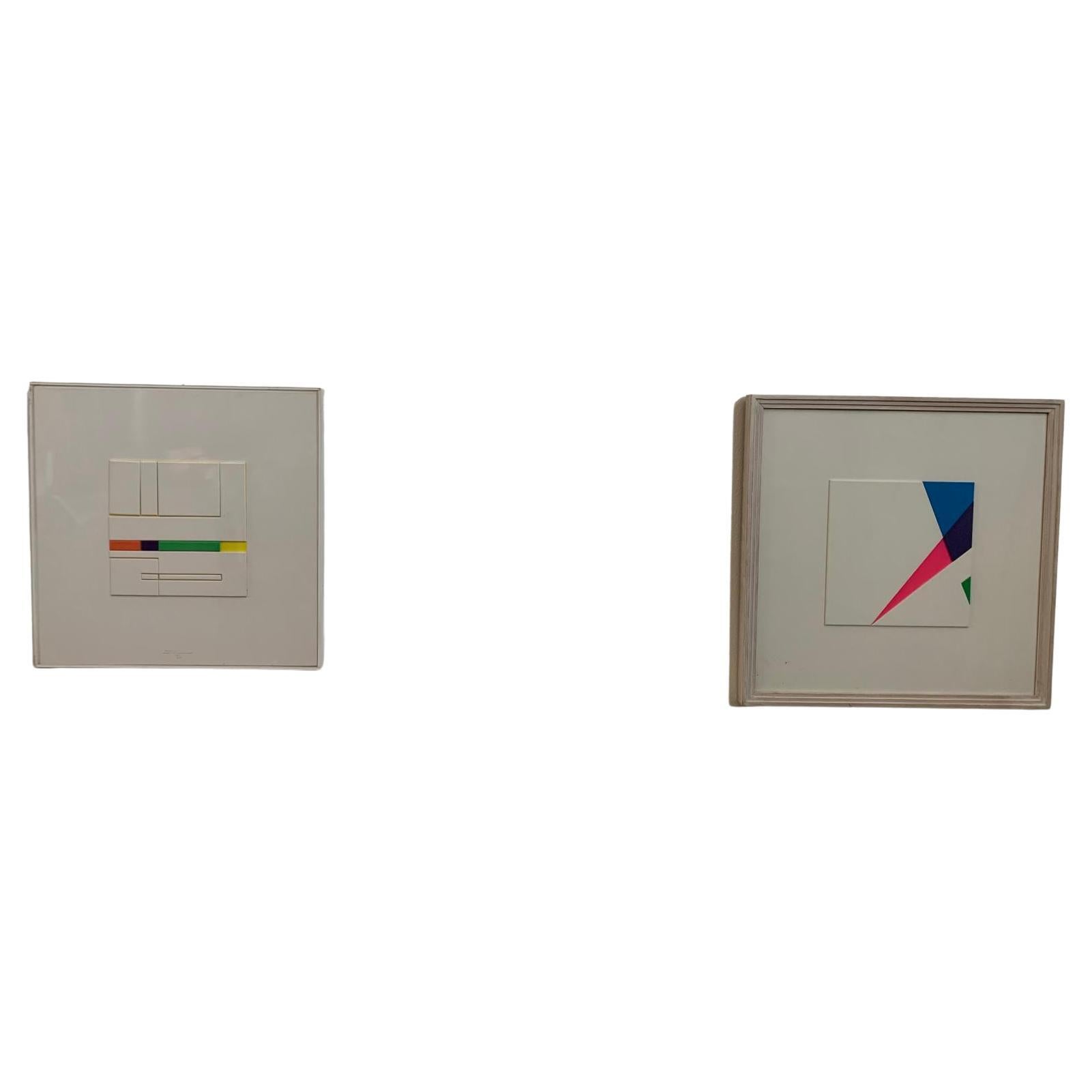Alfredo Troisi, Evolution of the Square, 1975, Mixed Media on Cardboard For Sale