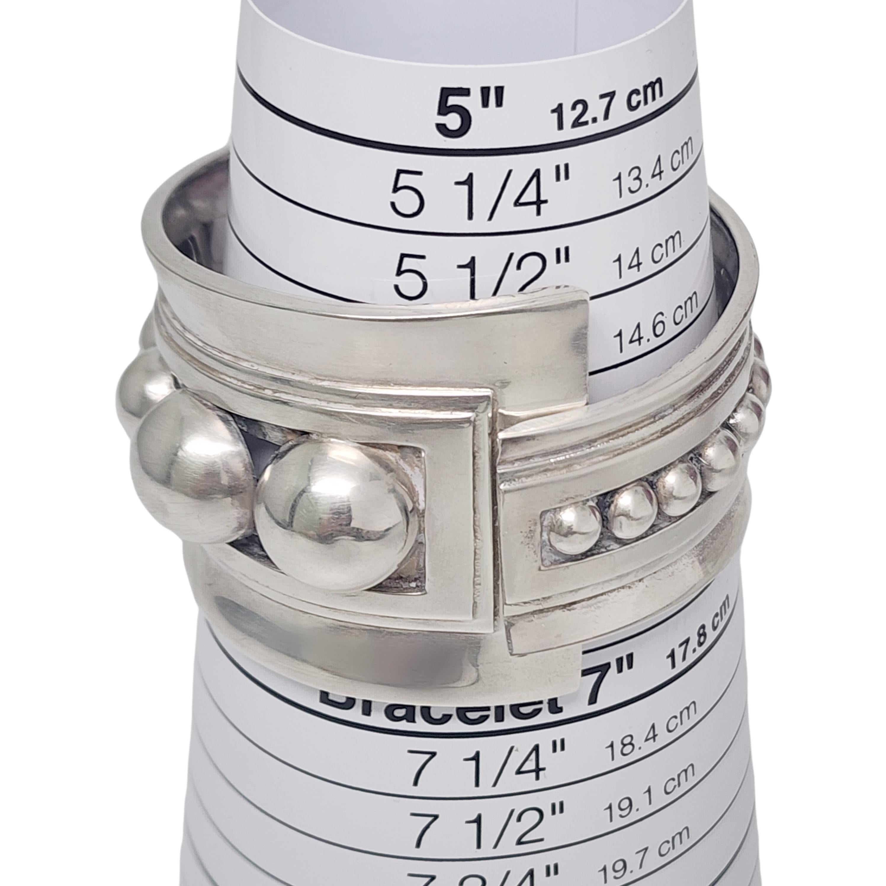Alfredo Villasana Mexico Sterling Silver Clamper Bracelet #16490 For Sale 4