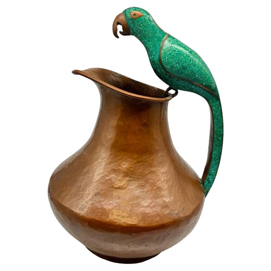 Alfredo Villasana Taxco Parrot Pitcher: Vintage from Mexico For Sale