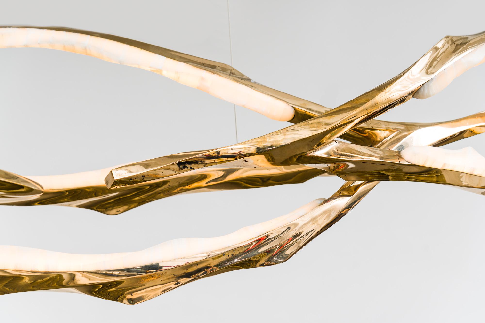 Bronze Algae Series Light Sculpture I For Sale
