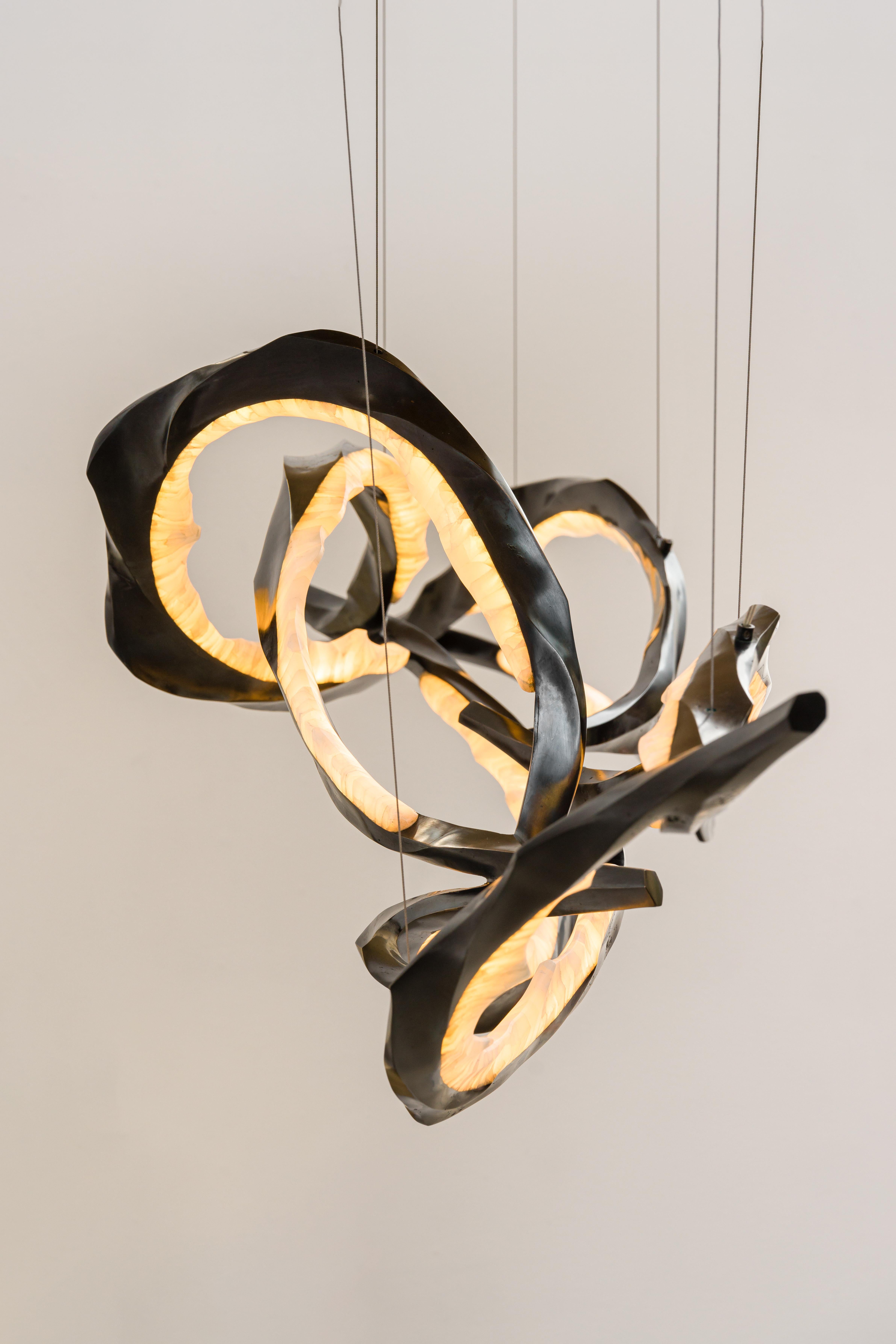 Bronze Algae Series Light Sculpture II For Sale