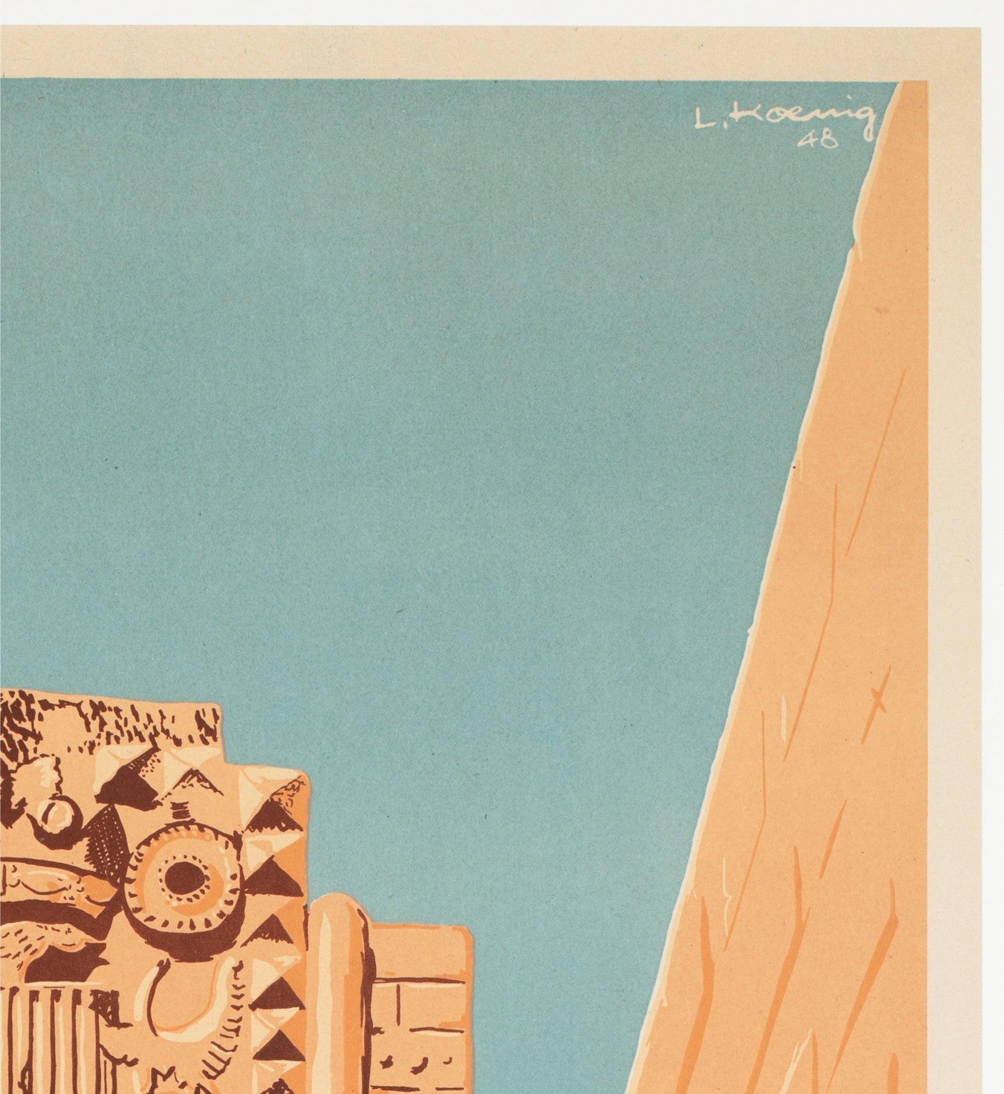 Algerien 1948 ORAN Reise-Werbeplakat Reiseplakat, Koenig im Zustand „Hervorragend“ im Angebot in Bath, Somerset