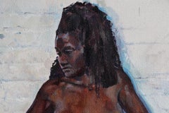 Algerian Model, Contemporary Nude Oil Painting