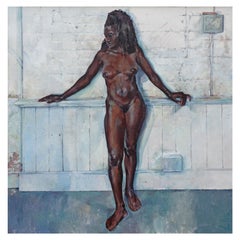 Algerian Model, Contemporary Nude Oil Painting
