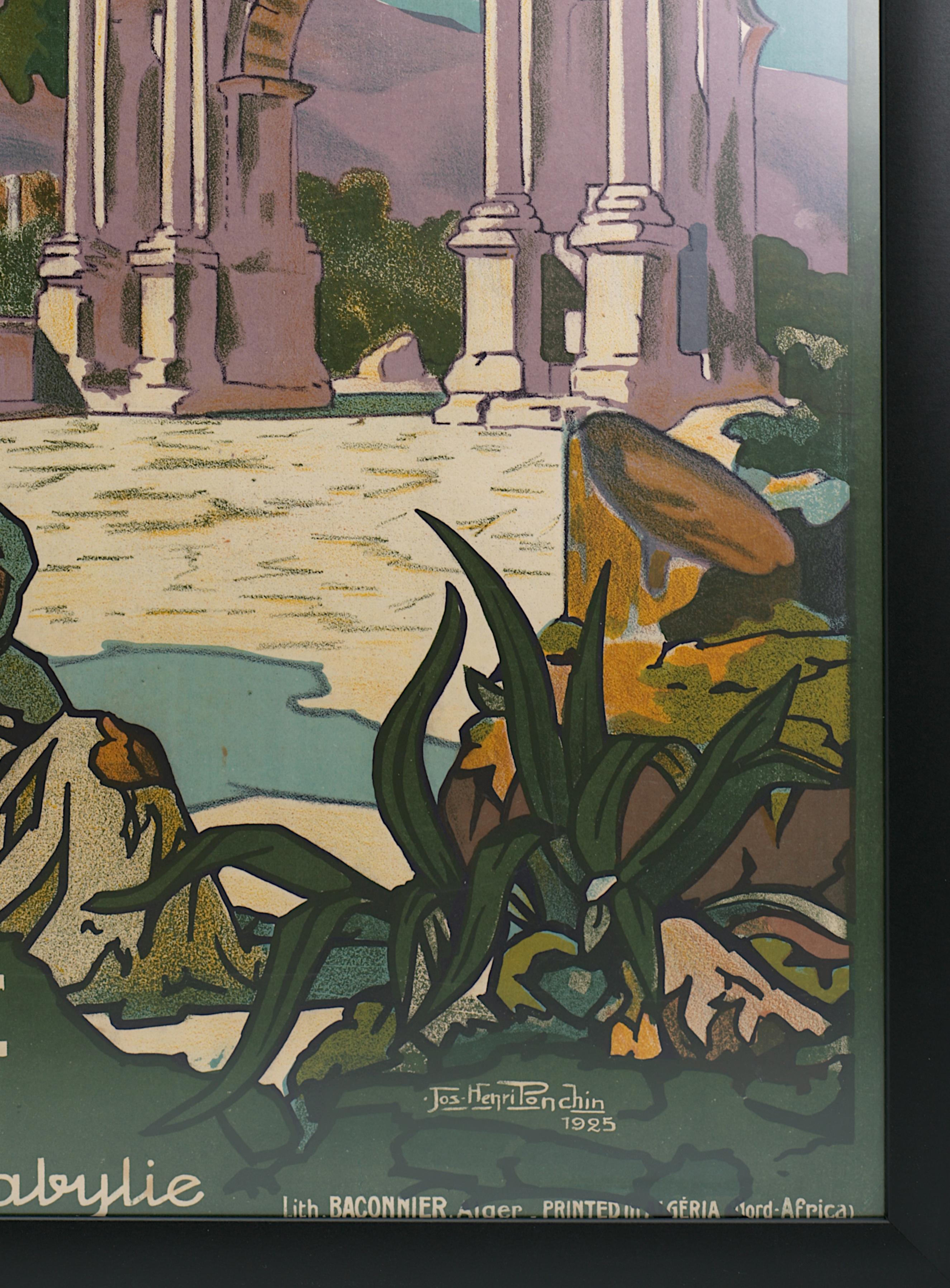 Papier Algerian Railways Poster by Jos-Henri Ponchin 1925 en vente