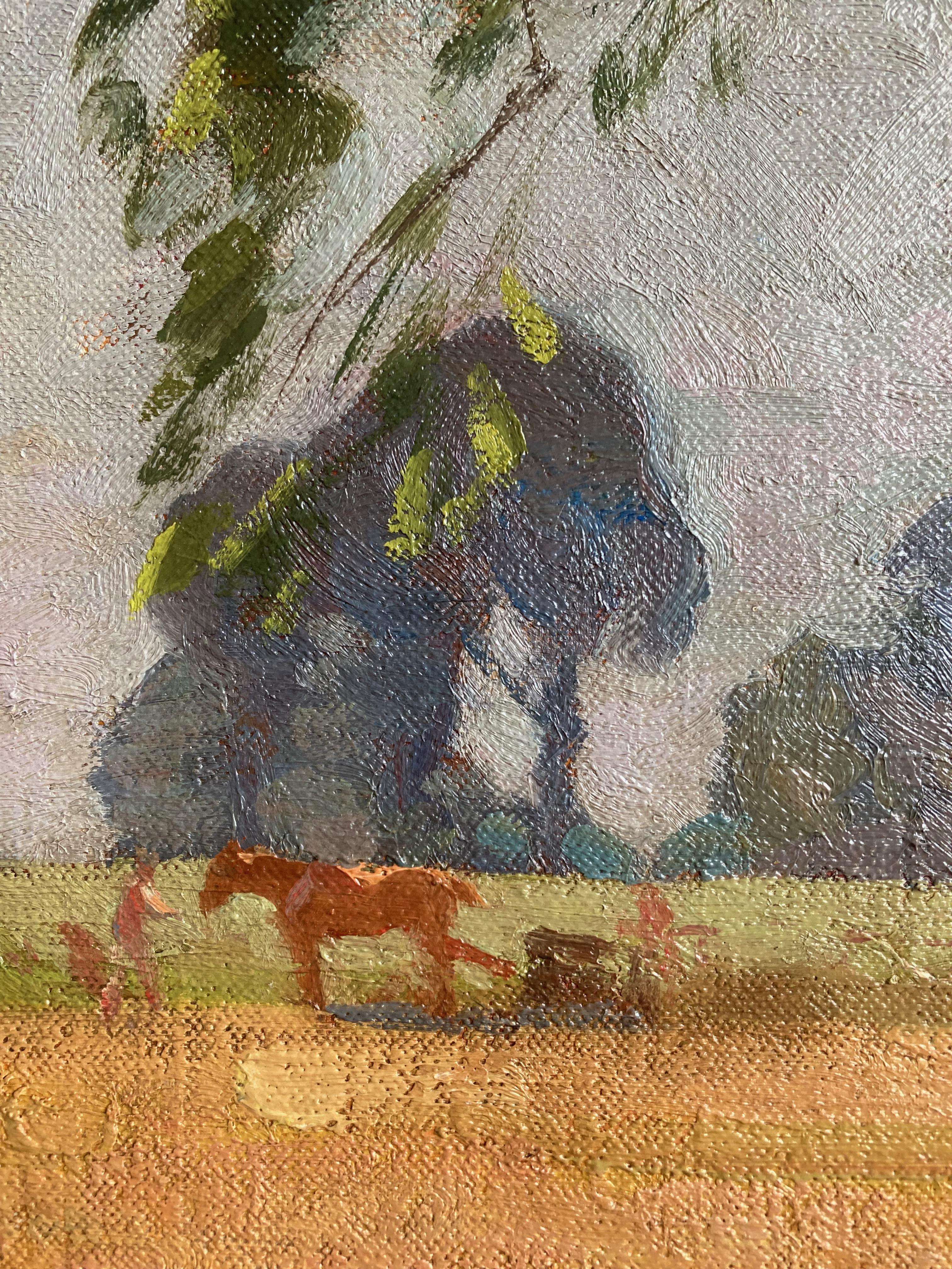 Algernon Talmage, Large Impressionist scene, sheep grazing in a summer landscape For Sale 7