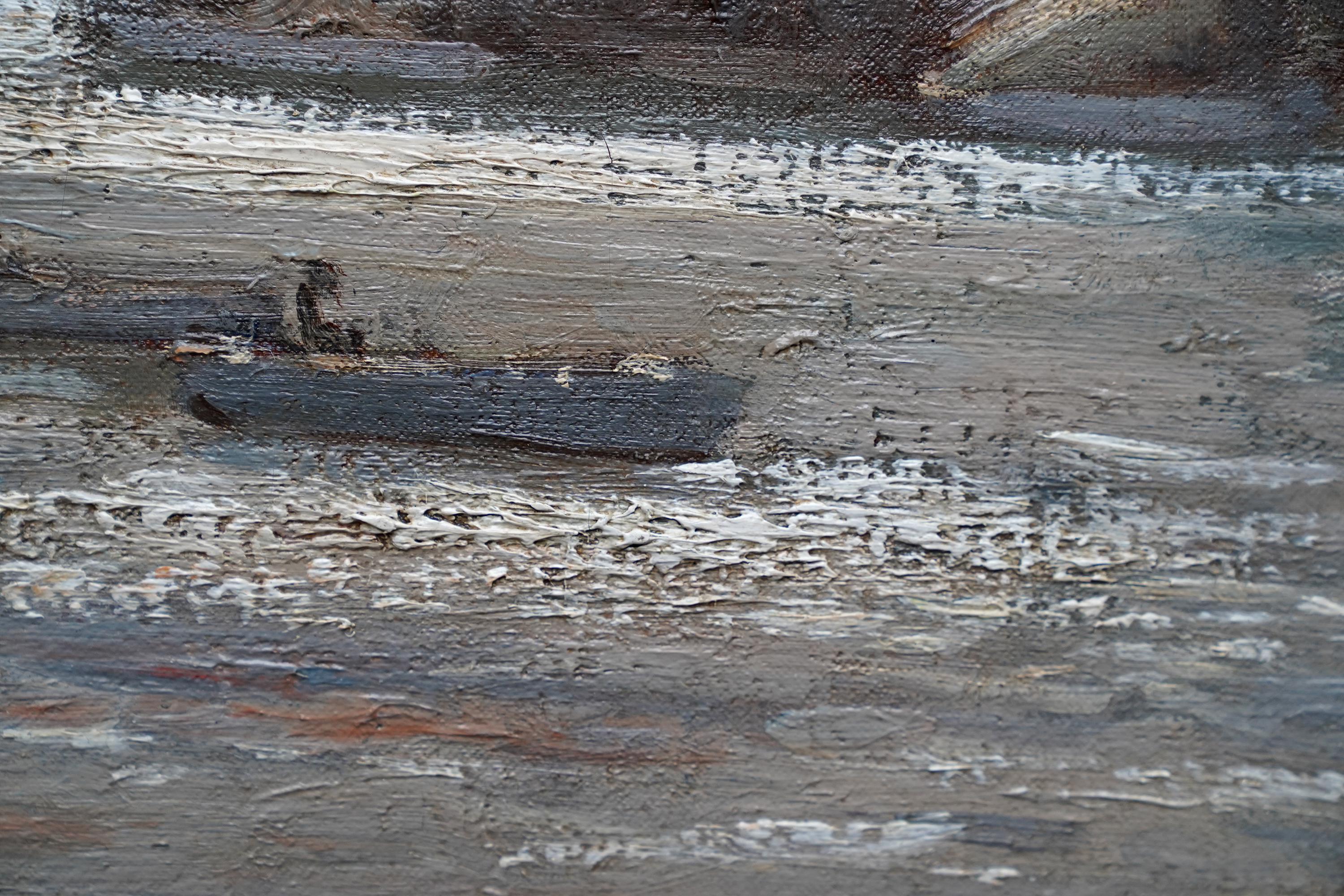 Newlyn Harbour Seascape - British Edwardian Newlyn School Cornish oil painting For Sale 2