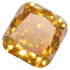 ALGT Cert 0.70ct Natural Fancy Vivid Yellowish Orange Diamond Customisable Ring