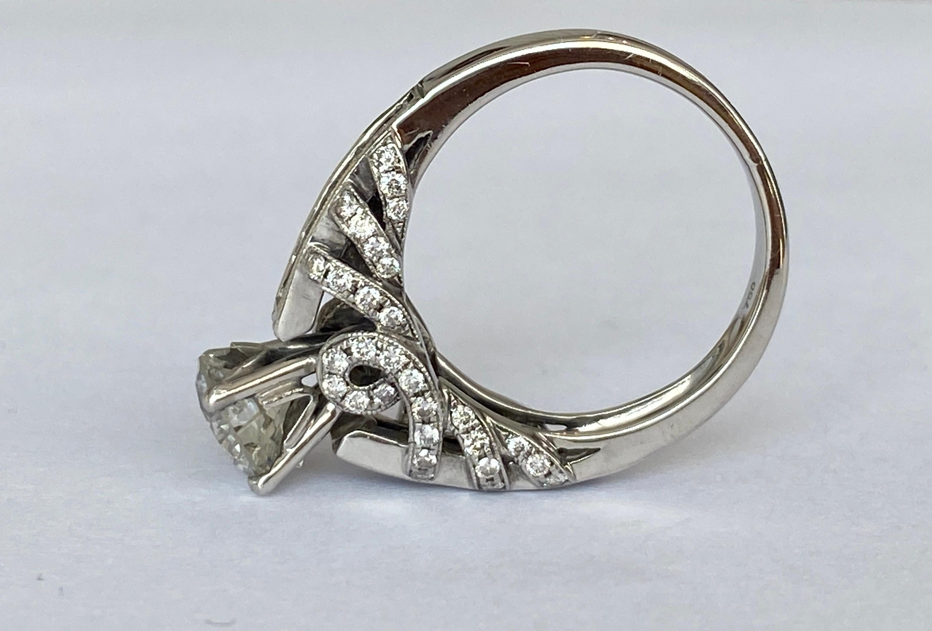 Bague de fiançailles certifiée ALGT avec diamant de 2.20 carat en vente 4