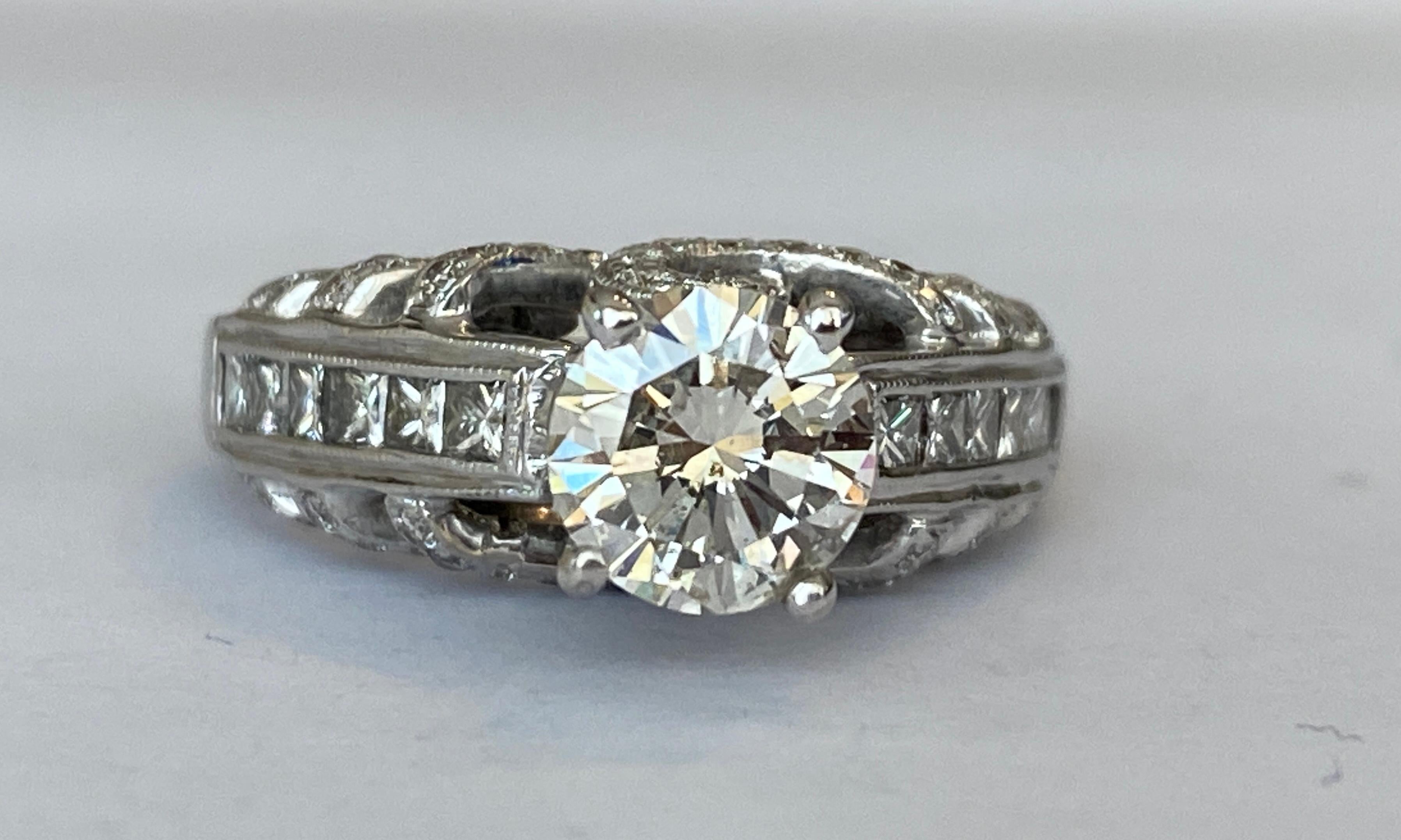 Contemporary ALGT Certificied 2.20 Carat Diamond Engagement Ring For Sale