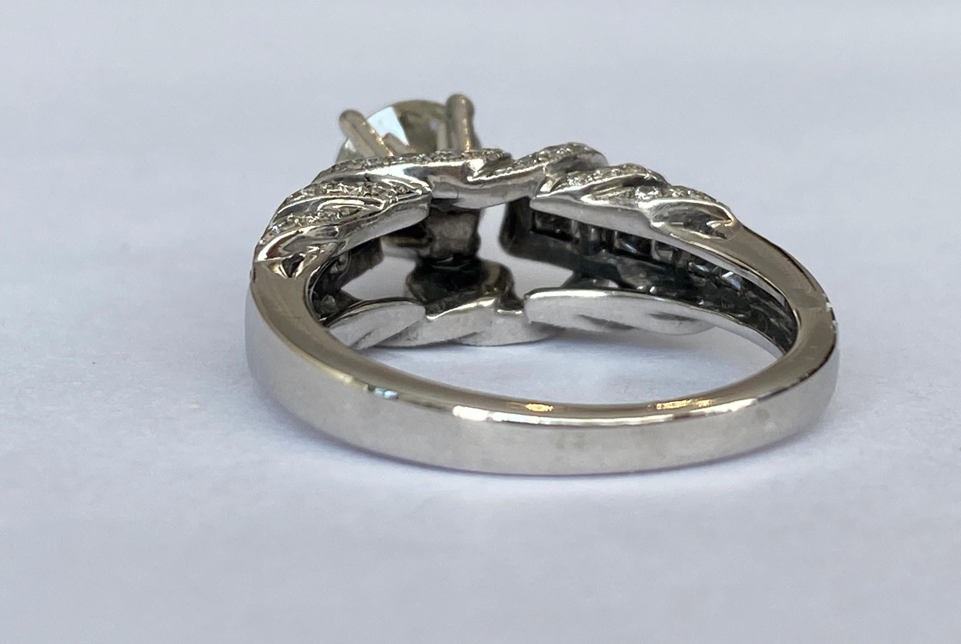 Bague de fiançailles certifiée ALGT avec diamant de 2.20 carat en vente 2