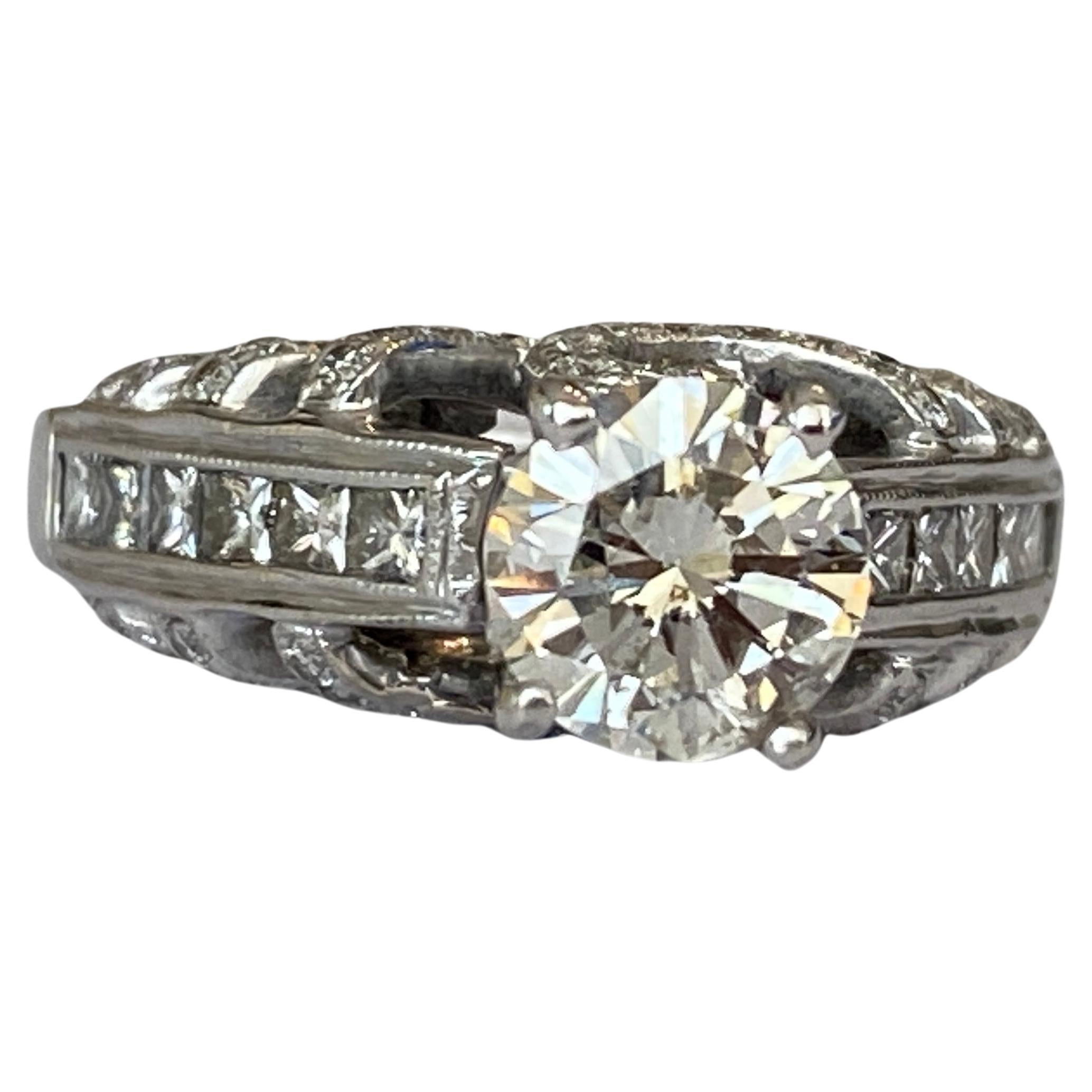 ALGT Certificied 2.20 Carat Diamond Engagement Ring For Sale