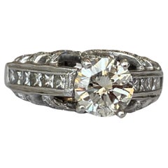Retro ALGT Certificied 2.20 Carat Diamond Engagement Ring