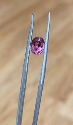 ALGT Certified 1.24 carat oval mixed cut Intense/Vivid Pink Spinel