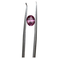 Spinello rosa intenso/vivido ovale taglio misto certificato ALGT da 1,24 carati