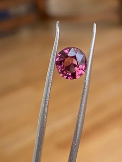 ALGT Certified 1.43 carat oval mixed cut Vivid /Deep Pink Spinel