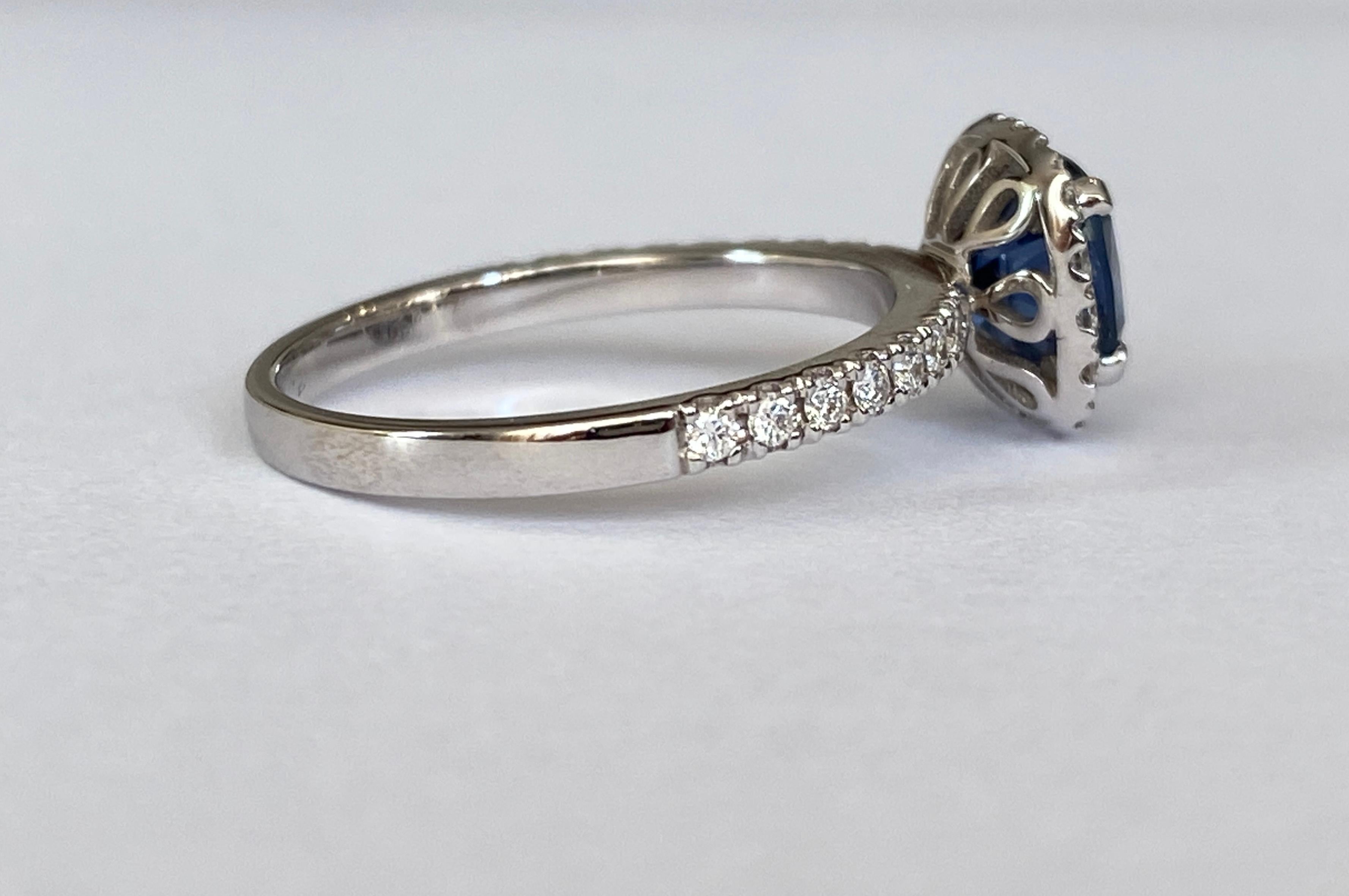 Anello in oro 18 kt certificato ALGT con 1,54 ct di spinello naturale e diamanti In condizioni Nuovo in vendita a AMSTERDAM, NL