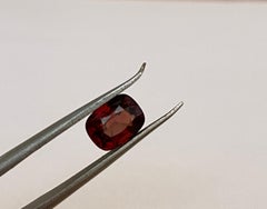 ALGT Certified 1.67 carat cushion mixed cut Vivid/ Deep  Reddish  Orange Spinel