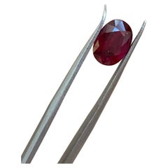 ALGT Certified 1.72 Carat Natural Tanzania Deep Red Ruby