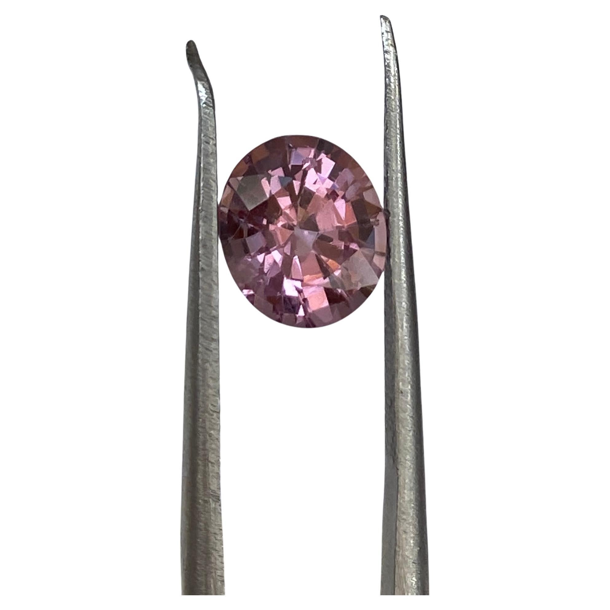 ALGT Certified 1.85 carat oval mixed cut Intense Pink Spinel
