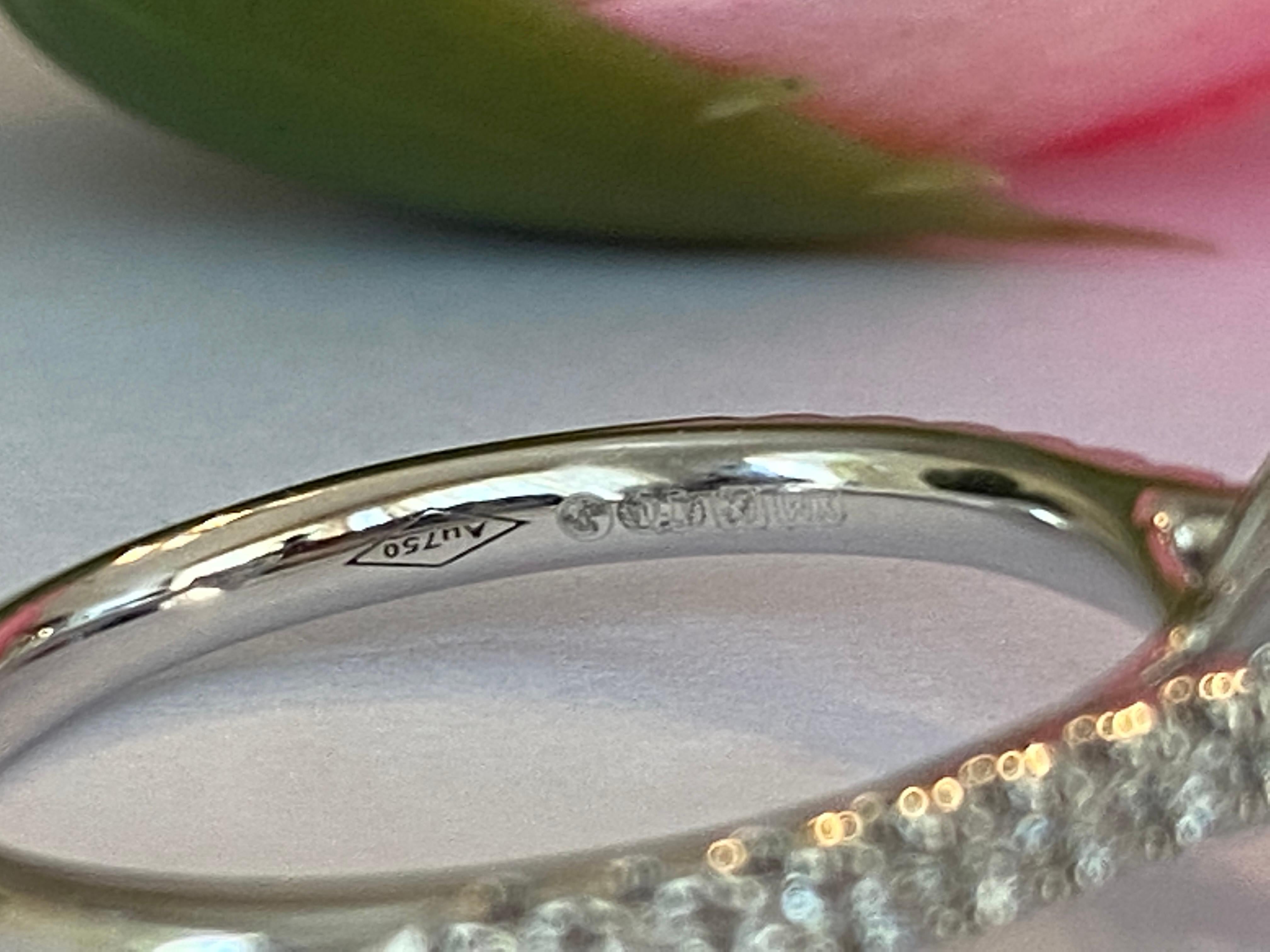 ALGT-zertifiziert 2,08 Karat Ceylon  Cocktailring mit Saphir und Diamant aus Weißgold im Angebot 8