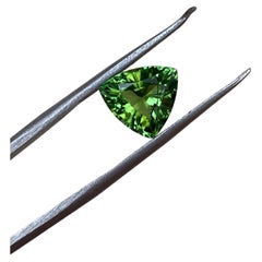 ALGT Certified 2.11 carat triangle mixed cut Vivid Green  Tourmaline