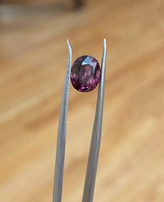 ALGT Certified 2.30 carat oval mixed cut Deep  Pink Spinel