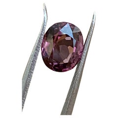 ALGT Certified 2.30 carat oval mixed cut Deep  Pink Spinel