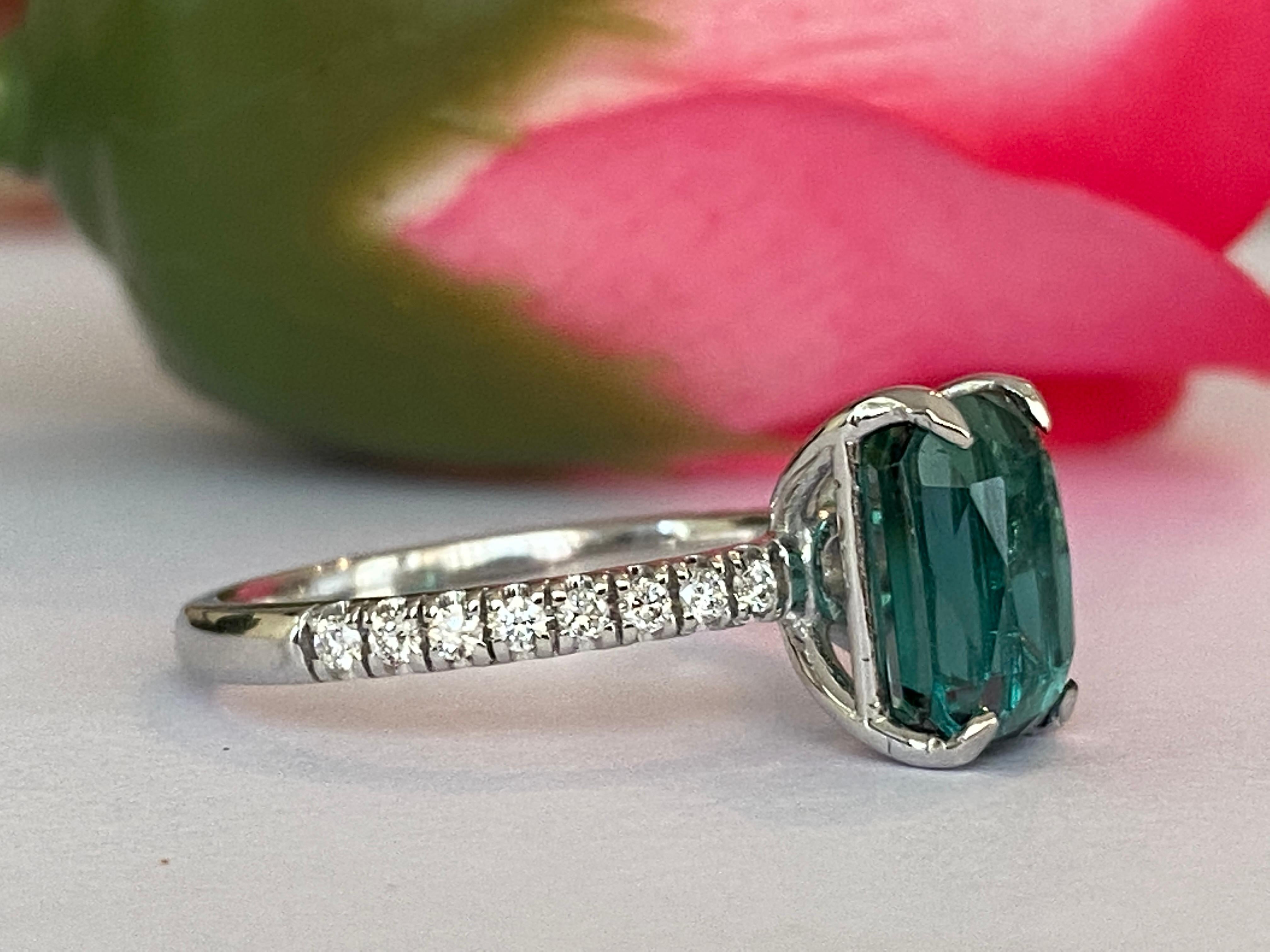 ALGT Certificado 2,80 Quilates Turmalina Laguna Diamante Cóctel Anillo de oro en Nuevo estado para la venta en AMSTERDAM, NL