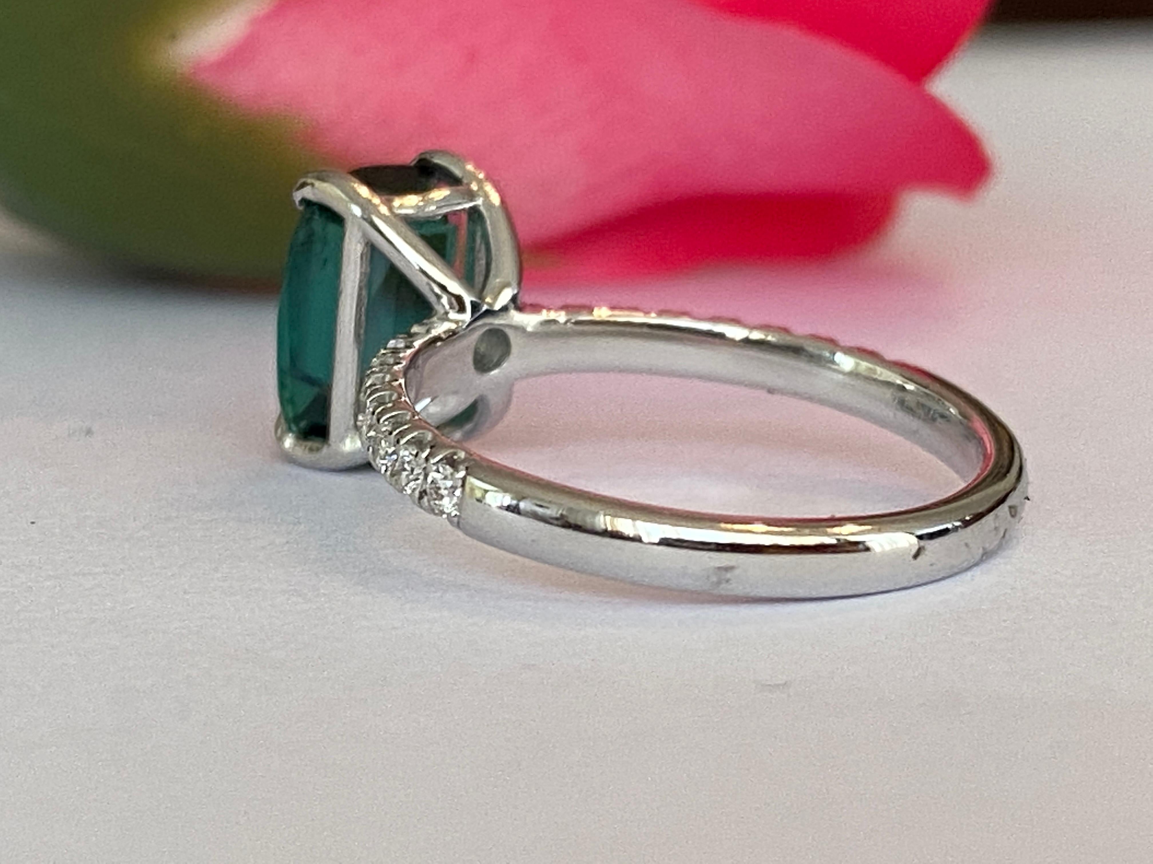 ALGT Certificado 2,80 Quilates Turmalina Laguna Diamante Cóctel Anillo de oro en venta 2