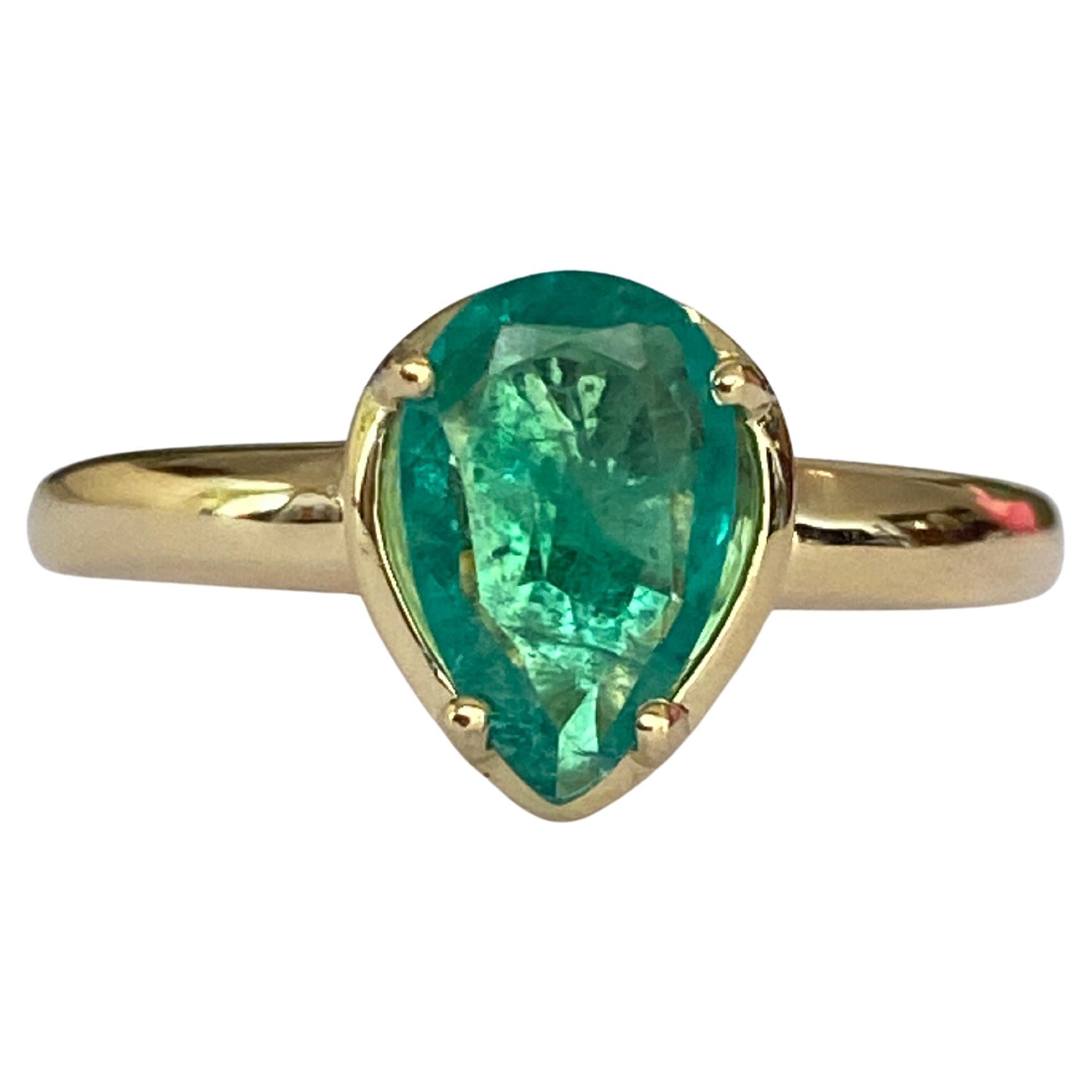 ALGT Anillo de oro de cóctel con diamante esmeralda certificado de 3,00 quilates
