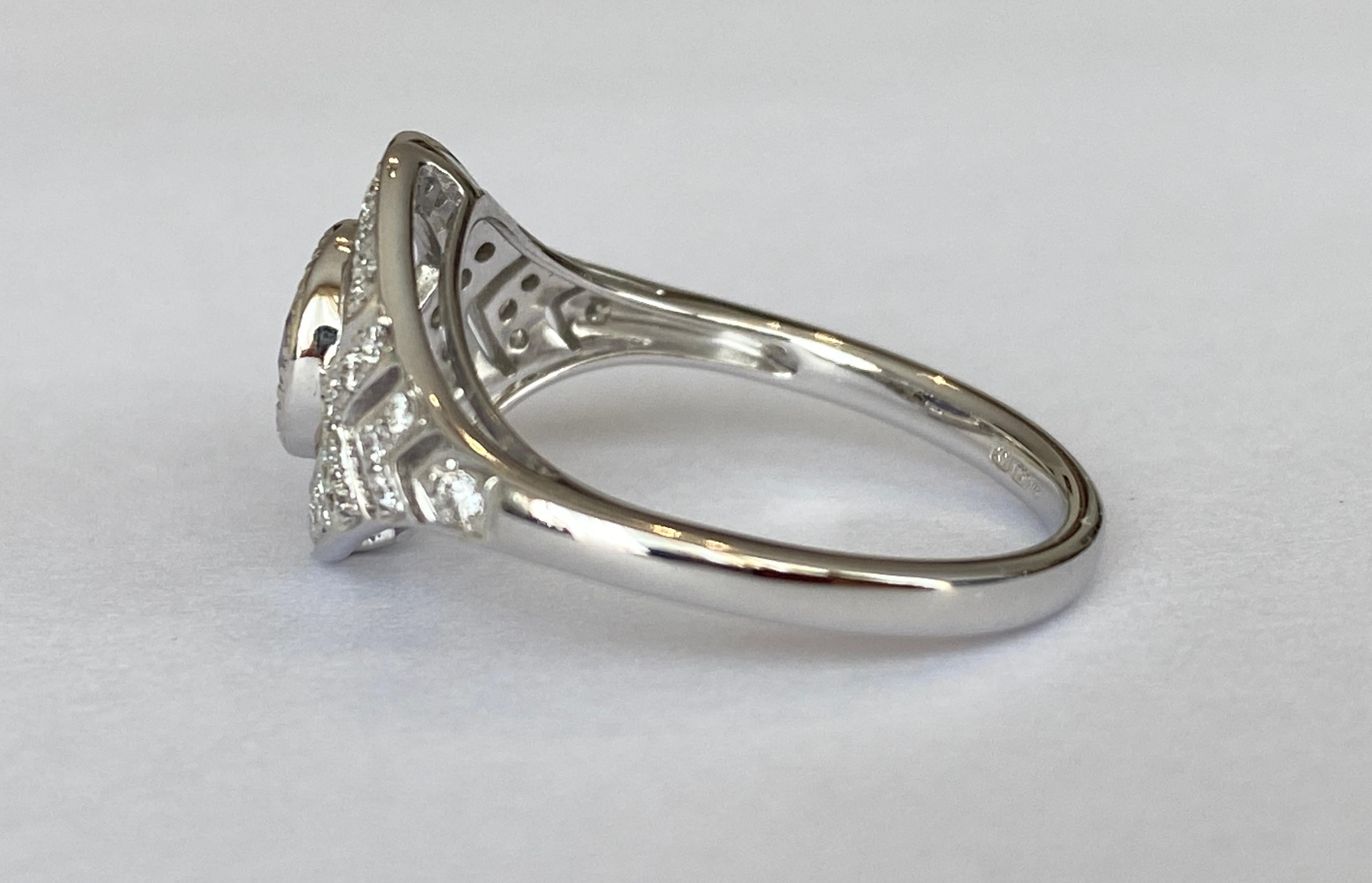 ALGT certificato Nature 0.77 Carati  Alessandrite e  Diamante  Oro bianco  Anello in vendita 5