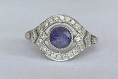 ALGT certified Natural 0.77 Carat  Alexandrite and  Diamond  White Gold  Ring