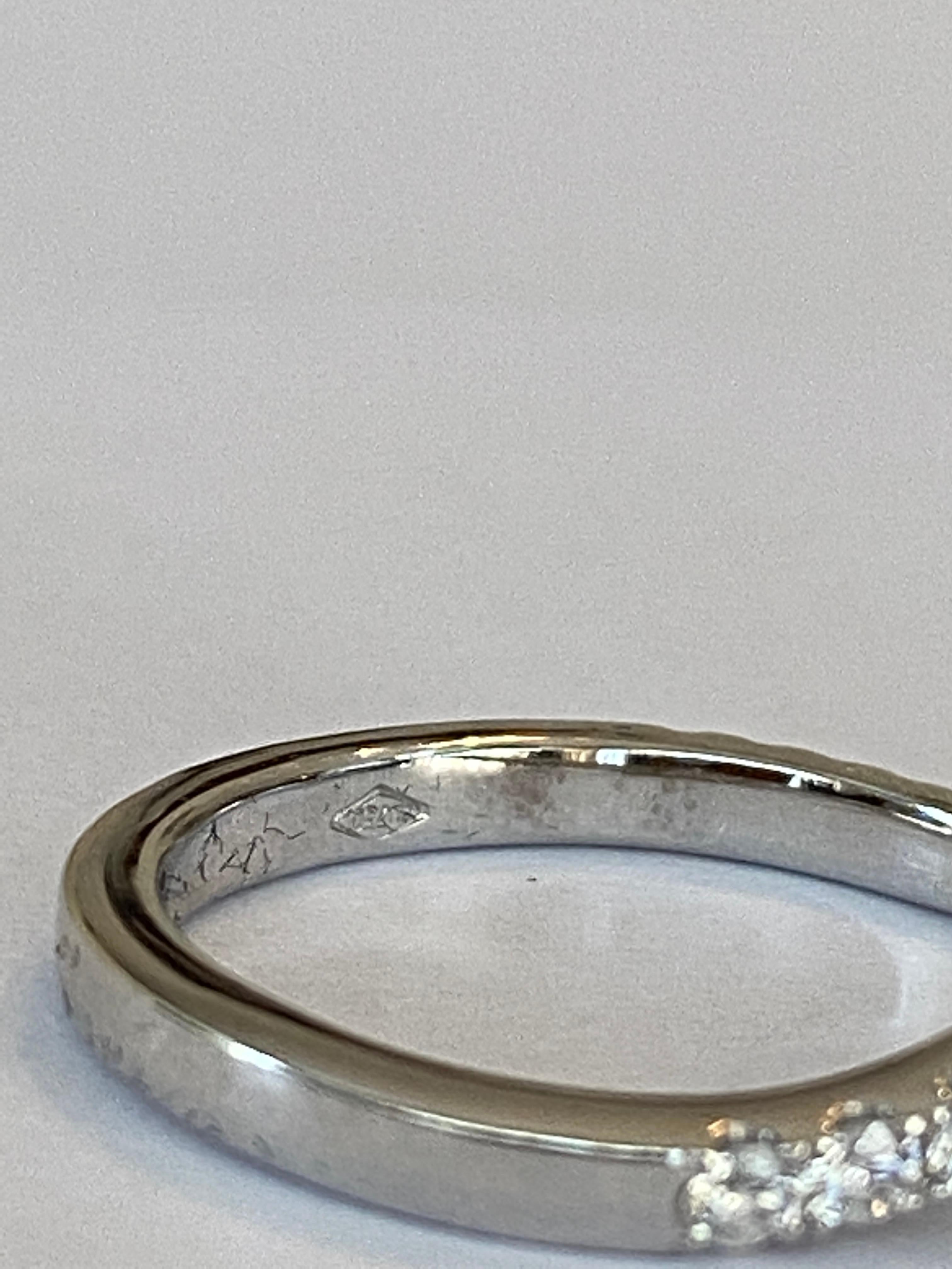 Émeraude de l'Oural certifiée ALGT Nature de 1,46 carat et  Diamant  Cocktail en or blanc en vente 4