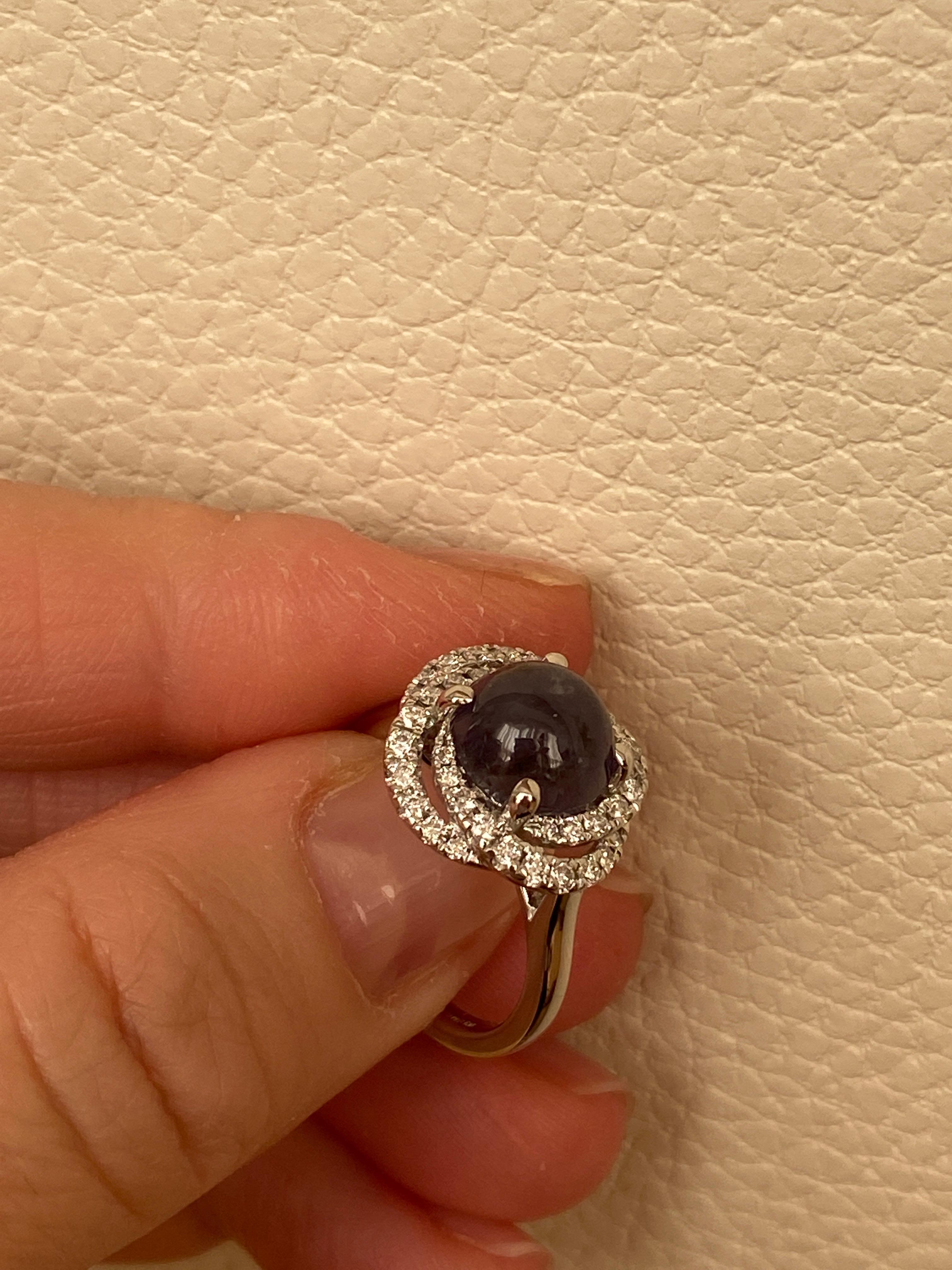 ALGT certificato Nature 3.32 Carati  Alessandrite e  Diamante  Oro bianco  Anello in vendita 5