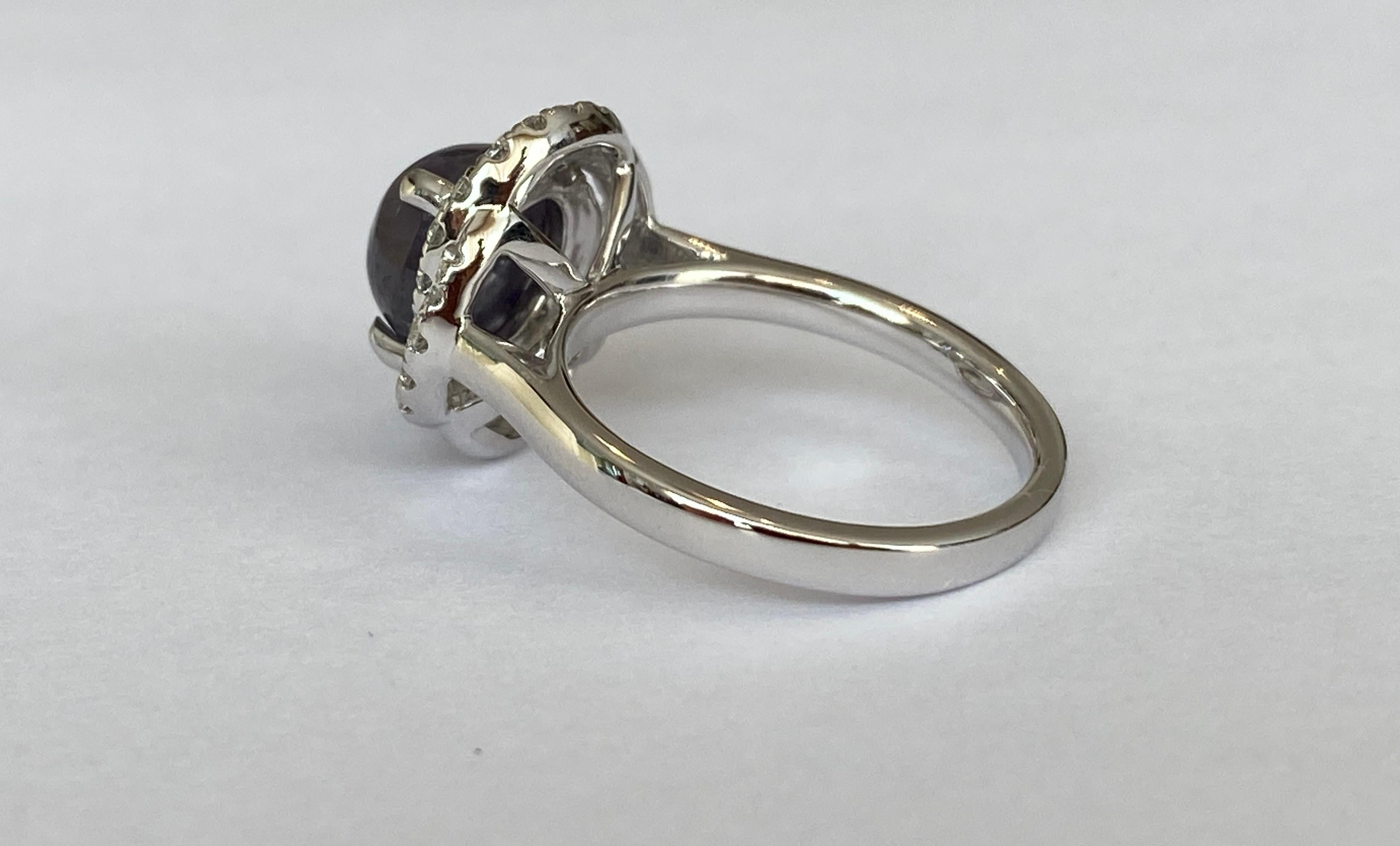ALGT certificato Nature 3.32 Carati  Alessandrite e  Diamante  Oro bianco  Anello In condizioni Nuovo in vendita a AMSTERDAM, NL