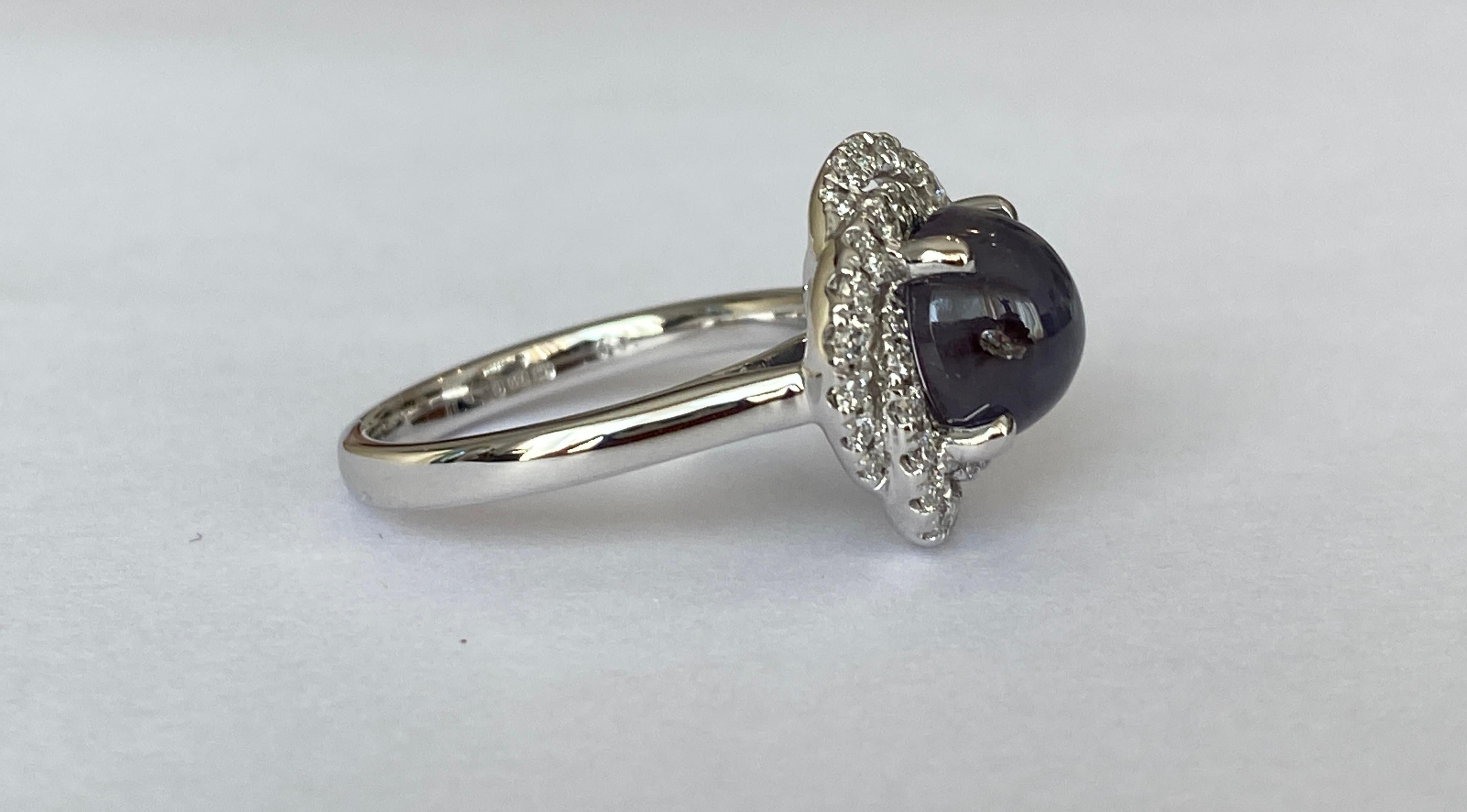 ALGT certificato Nature 3.32 Carati  Alessandrite e  Diamante  Oro bianco  Anello in vendita 1
