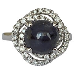 ALGT certified Natural 3.32 Carat  Alexandrite and  Diamond  White Gold  Ring