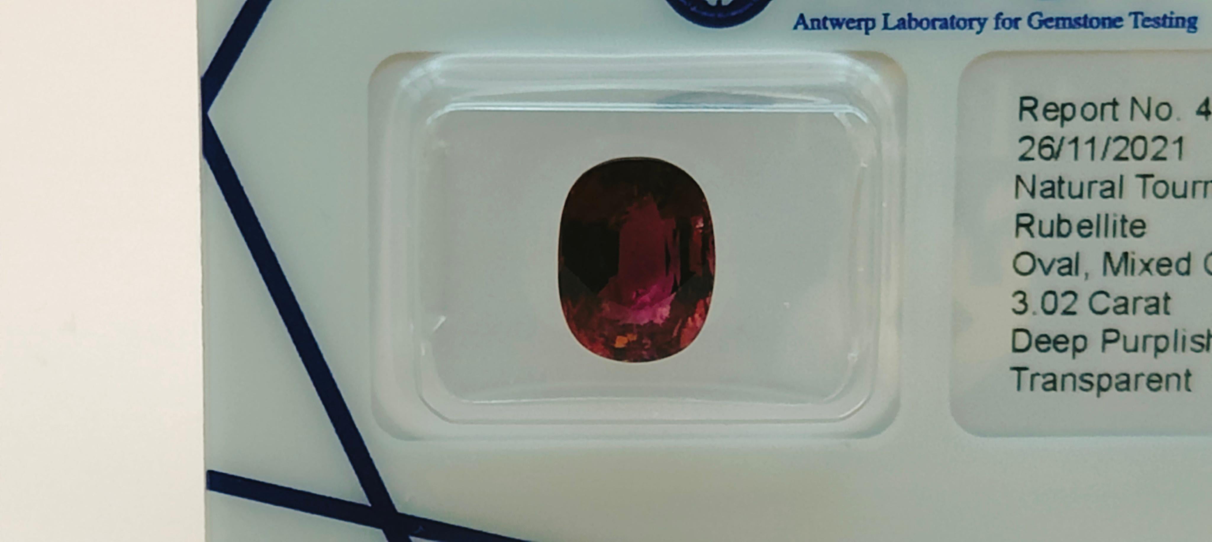 ALGT Certified Rare Natural Deep Purplish Pink Rubellite, 3.02 Carat Gemstone For Sale 5