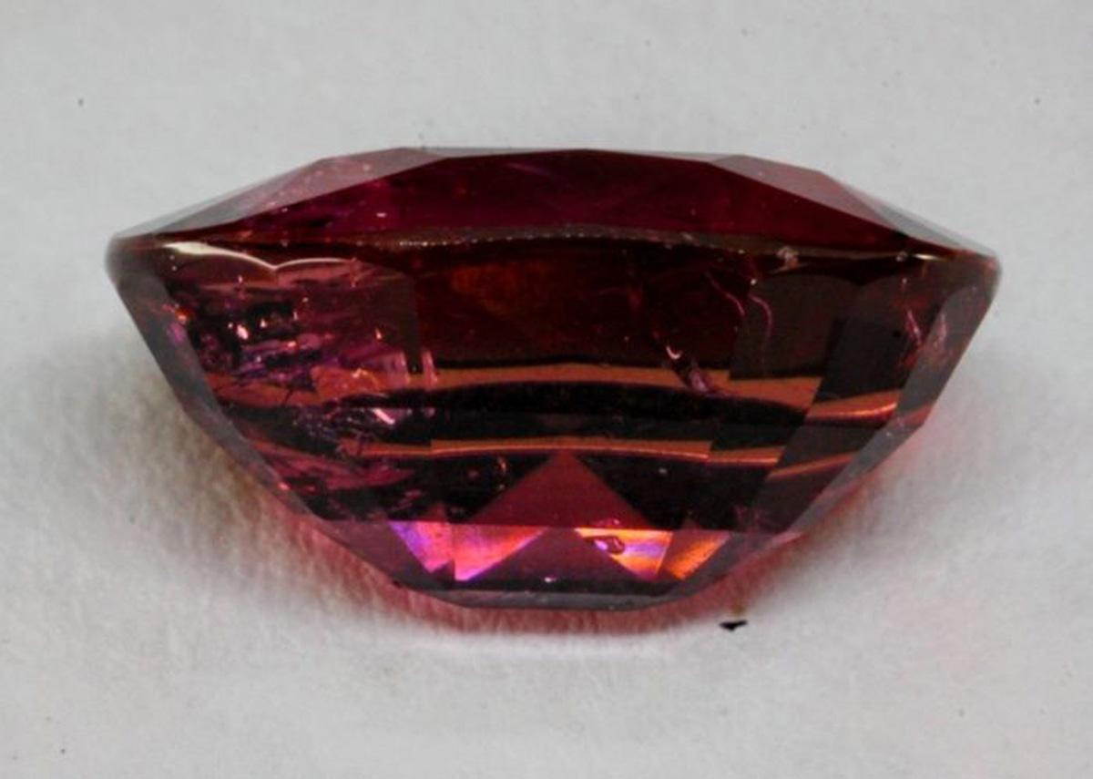 Women's or Men's ALGT Certified Rare Natural Deep Purplish Pink Rubellite, 3.02 Carat Gemstone For Sale