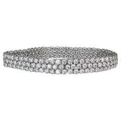 ALGT  Certified White Gold Diamond Tennis Bracelet 8.00 ct