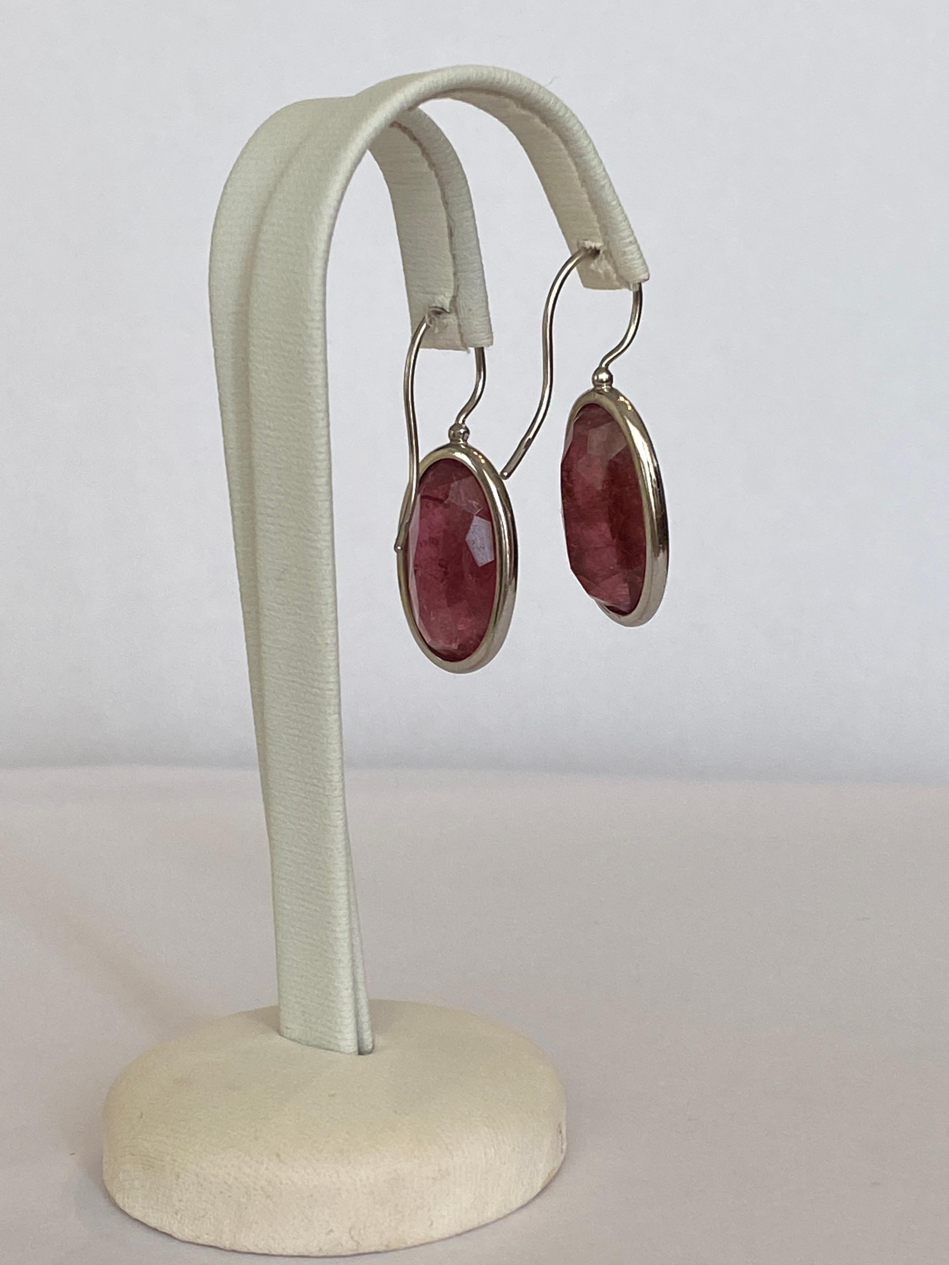 ALGT  Certificato  Nature 24  Orecchini in oro bianco con tormalina rosa da un carato in vendita 3