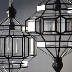 Alhambra 1A Clear Glass with Black Satin, Granada Collection