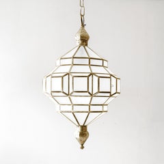 Alhambra 1A Milk Glass with Brass Patina, Granada Collection