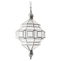 Alhambra 1A Milk Glass with Silver Patina, Granada Collection