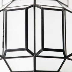 Alhambra 2C & 2B, Milk Glass with Black Satin, Granada Collection