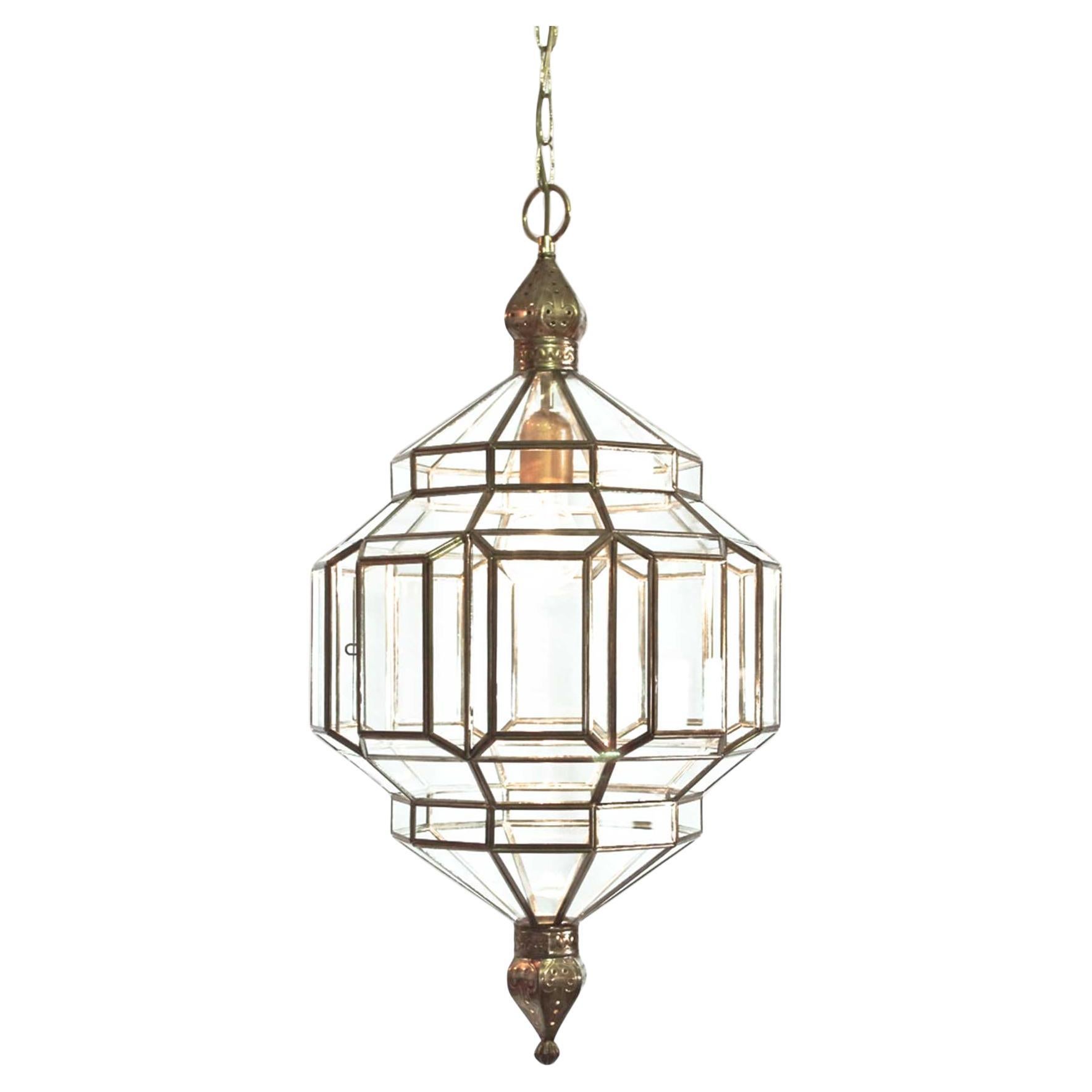 Alhambra 2C Clear Glass with Brass Patina, Granada Collection For Sale